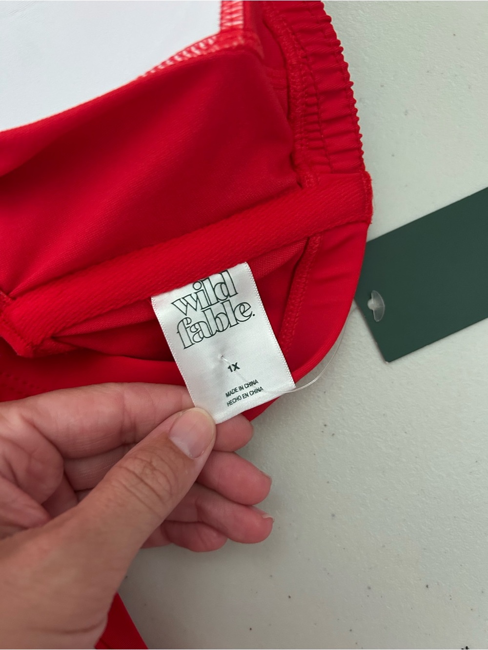 Wild Fable Smocked Bikini Top Women’s 1X Red - Picture 4 of 8
